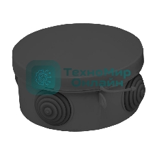 Коробка распаячная КМР-040-039 с крышкой 85х40 4 мембранных ввода IP54 черный EKF plc-kmr-040-039-b