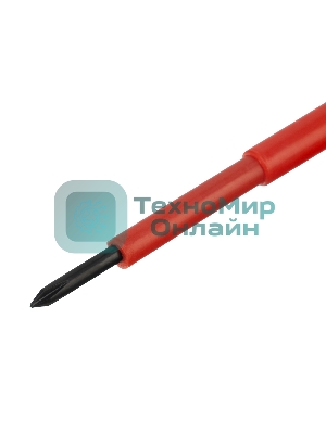 Отвертка диэлектрическая Сибртех PH0 х 75 мм, до 1000 В, двухкомпонентная рукоятка