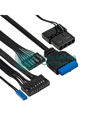 Компьютерный корпус Minitower ExeGate i3 SEA (mATX, БП 500NPX, 2*USB+1*USB 3.0, HD аудио, черный, 1 вент. 12см с RGB подсветкой, передняя и боковая панели - закаленное стекло)