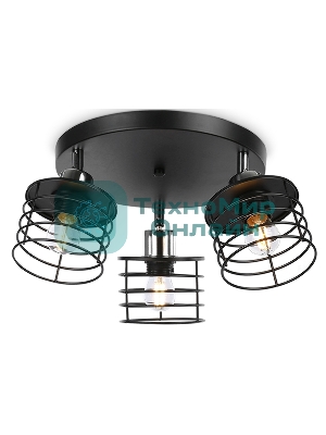 Светильник Ambrella light TR8092/3 BK/CH черный/хром E27*3 max 40W D372*190