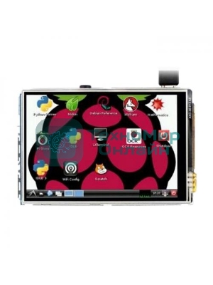 Монитор Waveshare 3.5 inch resistive touchscreen LCD screen (IPS), питание по USB, для Raspberry Pi 3 RA332