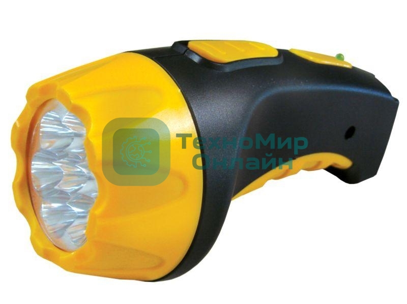 Фонарь LED 3807 (аккум 220В черный/жел. 7 LED; 2 режима SLA пласт. короб) Ultraflash 9216