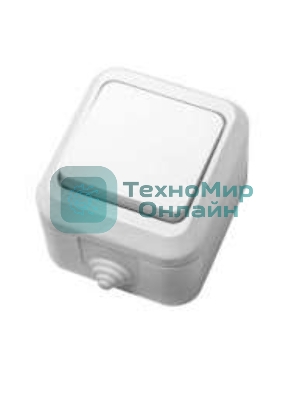 Выключатель 1-кл. Makel ОП 10А IP44 п/герм. бел