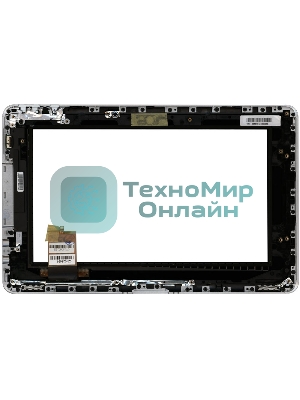 Сенсорное стекло (тачскрин) для Toshiba Folio 100, черное с рамкой