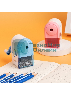 Точилка для карандашей механическая Deli E0641S, 1 отверстие, пластик, ассорти