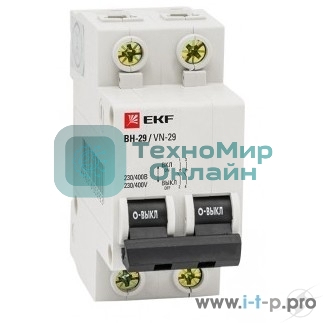 Выключатель нагрузки EKF SL29-2-63-bas 2P 63А ВН-29 EKF Basic