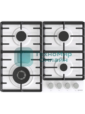 Газовая варочная панель Gorenje GT642AXW, 4 конфорки, закаленное стекло, белый