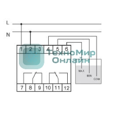 Реле уровня PZ-829 (двухуровневый монтаж на DIN-рейке 35мм 230В AC 2х16А 2перкл. IP20) F&F EA08.001.002