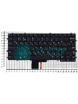 Клавиатура для ноутбука Dell Latitude 13 7370 черная с подсветкой