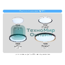Потолочный светодиодный светильник Ambrella light FZ1246 WH белый IP54 12W 5000K D240*60 (Без ПДУ)