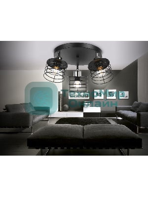 Светильник Ambrella light TR8092/3 BK/CH черный/хром E27*3 max 40W D372*190