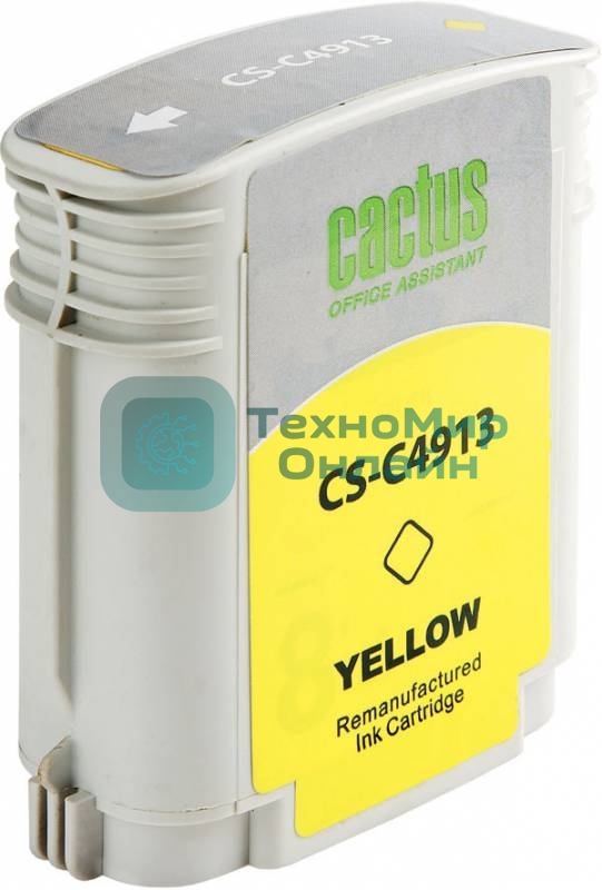 Картридж струйный Cactus CS-C4913 №82 желтый (72 мл) для HP Design Jet 500/800C