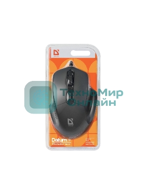 Мышь проводная Defender Datum MB-347 черный, 1600 dpi, USB, кнопки - 4