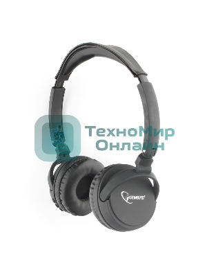 Беспроводные/проводные наушники Gembird BHS-100 черный, накладные, Bluetooth + проводной, складная конструкция, до 10 ч