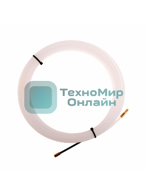 Протяжка кабельная Rexant (мини УЗК в бухте), 15 м нейлон, d=3 мм, латунный наконечник, заглушка