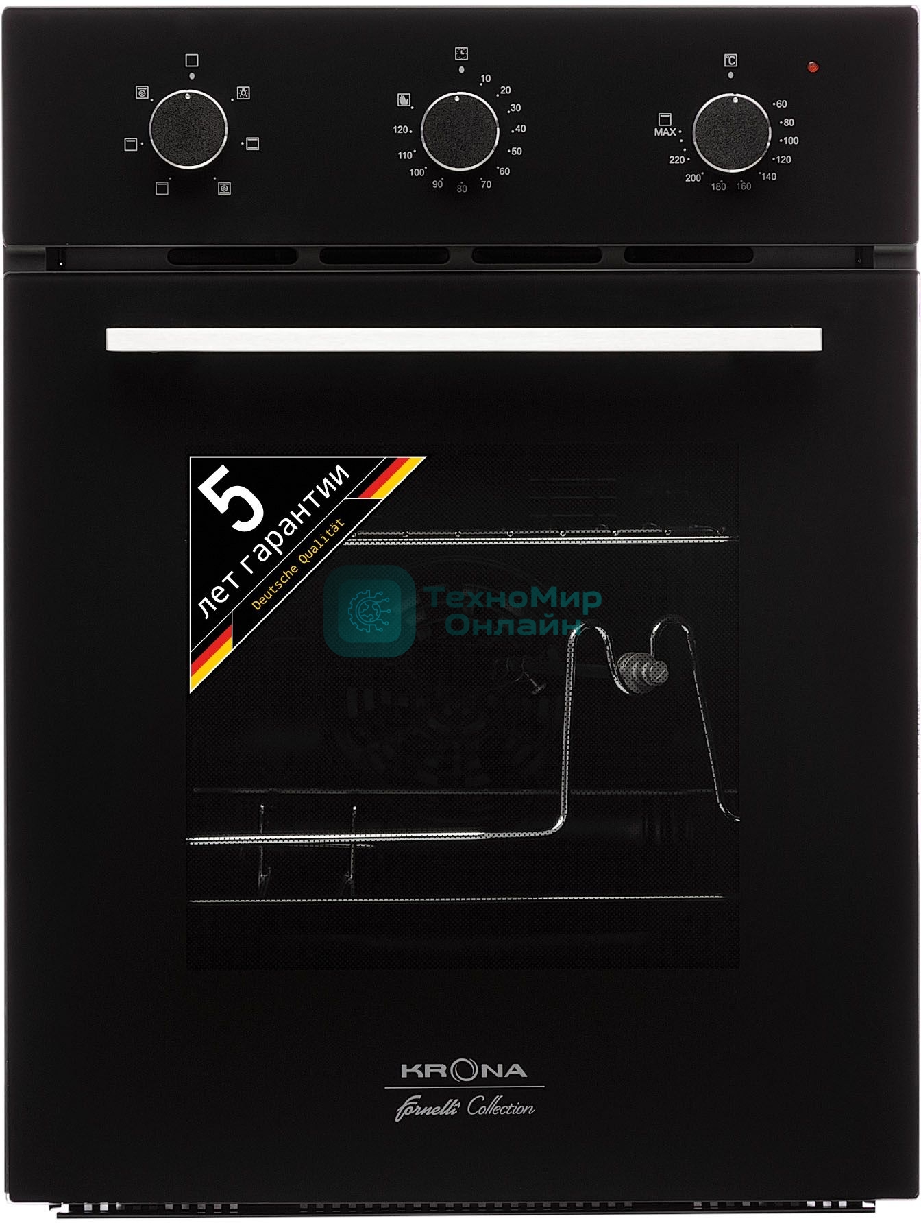 Электрическая духовка Krona CORRENTE 45 BL, встраиваемая