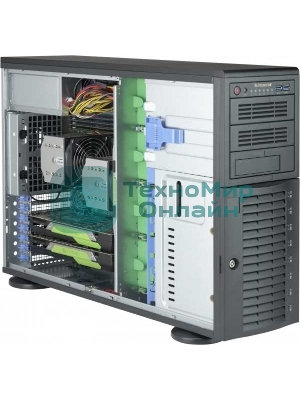 Корпус компьютерный SuperMicro Black 4U Tower SC743AC SQ with SAS3, USB3, 1200W PWS,RoH