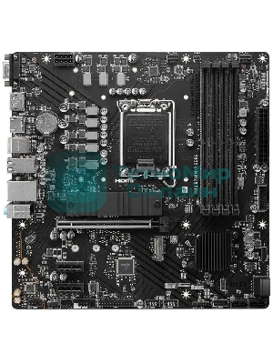 Материнская плата MSI PRO B760M-P DDR4, LGA 1700, Intel B760, 4xDDR4, 4xSATA, 2xM.2, 1xPCIe 4.0 x16, 2xPCIe 3.0 x1, 1xHDMI, 1xDP, 1xVGA, 1x1Gb LAN, 4xUSB-A 2.0, 1xUSB-A 3.2 Gen 1, 1xUSB-C 3.2 Gen 2, 3x3.5 мм, 7.1, mATX