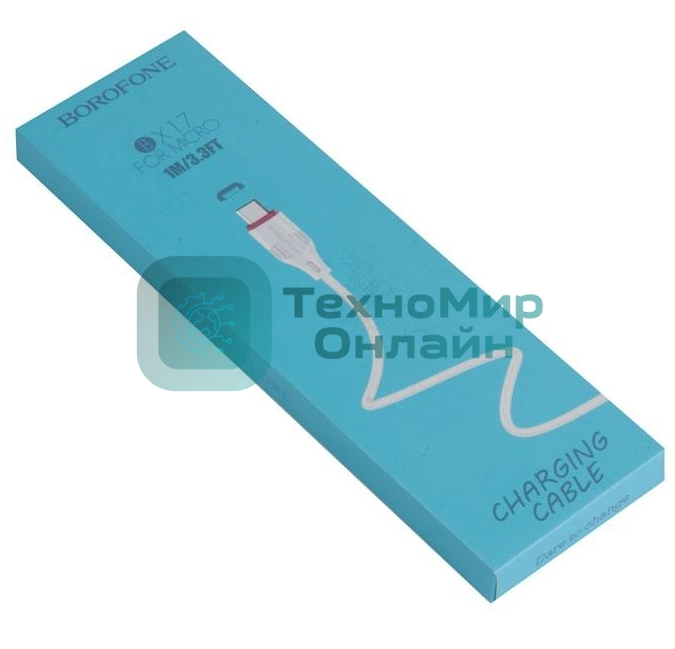 Кабель USB BOROFONE BX17 для Micro USB, 2.4A, 1м, белый