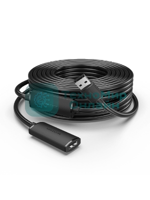 Активный кабель-удлинитель Vention USB 2.0 AM/AF с усилителем - 20м черный