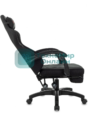 Кресло Zombie Weaver черный, ткань, подголовник, подставка для ног