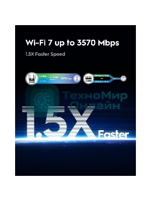 Маршрутизатор Cudy BE3600 Gigabit Dual Band Wi-Fi 7 Mesh Router, Chipset Broadcom, 802.11be/ax/ac/a/b/g/n, 2882Mbps at 5GHz + 688Mbps at 2.4GHz, 5 x 10/100/1000Mbps Ports, 4 x 5dBi fixed antennas, WiFi router/AP/Repeater/WISP Mode, PPTP/L2TP/OpenVPN/WireGuard, MLO, MU-MIMO, Guest network, WPS, DDNS, IPv6, IPTV, WOL, WPA3, TR069/TR098/TR111/TR181, Cudy APP