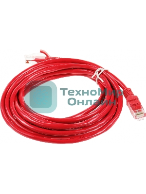 Патч-корд Premier PP12-3M/R 1000Гбит/с UTP 4 пары cat.5E CCA molded 3м красный RJ-45 (m)-RJ-45 (m)