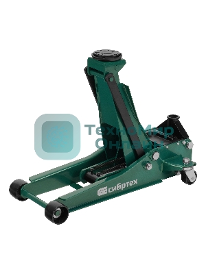 Домкрат гидравлический подкатной Сибртех, 3,5 т, 95-520 мм, быстрый подъем, низкий подхват, проф