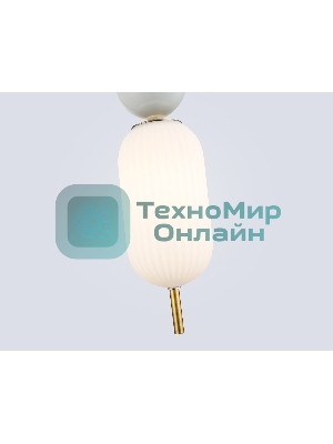 Настенный светильник Ambrella light LH53108 BS/GR/FR латунь/серый/белый матовый G9 max 28W 100*200*570