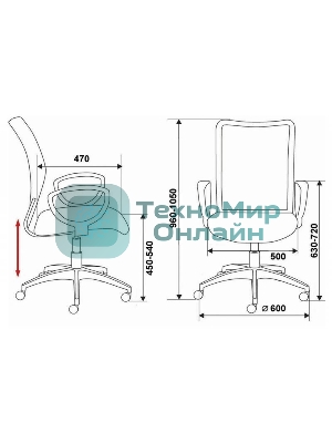 Кресло офисное Бюрократ Ch-599/DB/TW-10N (TW-10N)