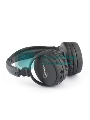 Беспроводные/проводные наушники Gembird BHS-100 черный, накладные, Bluetooth + проводной, складная конструкция, до 10 ч