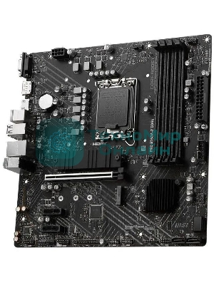 Материнская плата MSI PRO B760M-P DDR4, LGA 1700, Intel B760, 4xDDR4, 4xSATA, 2xM.2, 1xPCIe 4.0 x16, 2xPCIe 3.0 x1, 1xHDMI, 1xDP, 1xVGA, 1x1Gb LAN, 4xUSB-A 2.0, 1xUSB-A 3.2 Gen 1, 1xUSB-C 3.2 Gen 2, 3x3.5 мм, 7.1, mATX