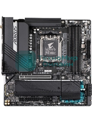 Материнская плата Gigabyte B650M AORUS ELITE AX, AM5, AMD B650, 4xDDR5, 4xSATA, 2xM.2, 1xPCI-E 5.0 x4, 1xPCI-E 4.0 x16, 1xHDMI, 1xDP, 1x 2.5Gb LAN, 4xUSB-A 2.0, 5xUSB-A 3.2 Gen 1, 2xUSB-A 3.2 Gen 2, 1xUSB-C 3.2 Gen 2, 2x3.5 мм, 7.1, Micro-ATX