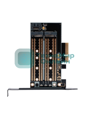 Адаптер Gembird для двух SSD M.2 (NVMe+SATA) в разъем PCI-e MF-PCIE-NVME-SATA, коробка