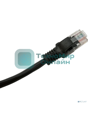 Патч-корд UTP Cablexpert PP12-1.5M/BK кат.5e, 1.5м, литой, многожильный черный