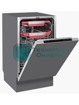 Встраиваемая посудомоечная машина Kuppersberg GSM 4574, серебристый, 44.8 см, 10 компл., 47 дБ, класс A++