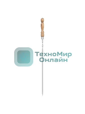 Шампур плоский Palisad Camping 600х10х2,5 мм, с деревянной рукояткой, нерж. сталь