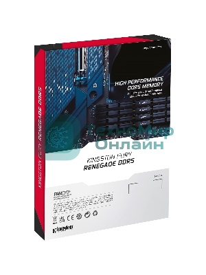 Оперативная память Kingston Fury Renegade, DDR5, 64Gb (2x32Gb), 6400MHz, CL32, DIMM, радиатор, серебристый/черный