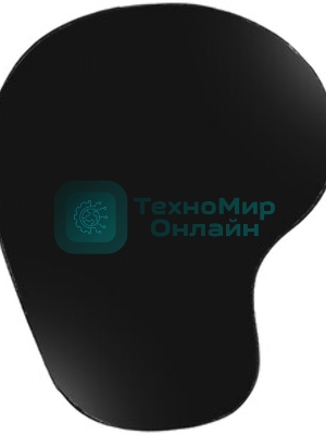 Коврик для мыши с подушкой под запястье Gembird MP-WR-BLACK, черный, 225х195х5мм, ткань/резина, блистер