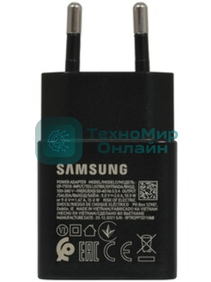 Сетевое зарядное устройство Samsung EP-T1510N 2A+1.67A PD для Samsung черный (EP-T1510NBEGRU)