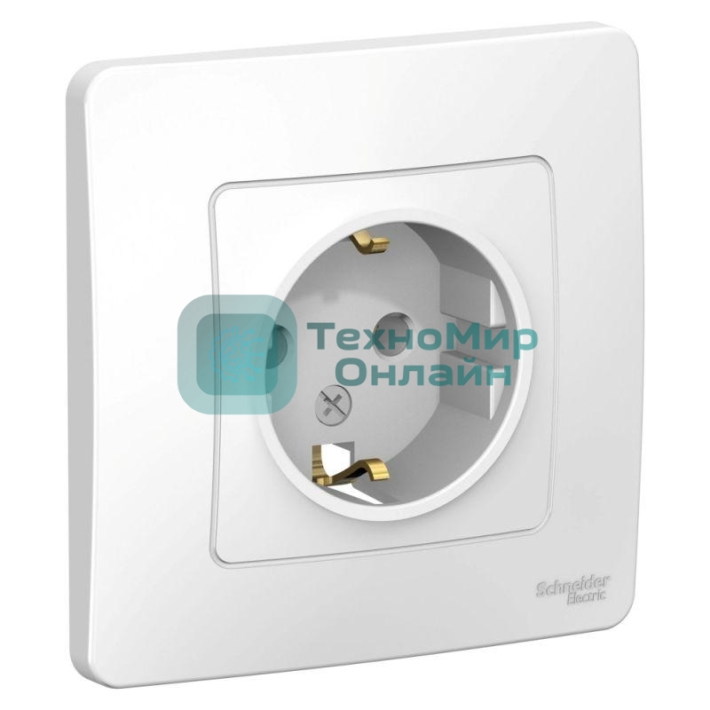 Розетка СП Blanca 16А 250В без шторок с заземл. бел. SchE BLNRS001011
