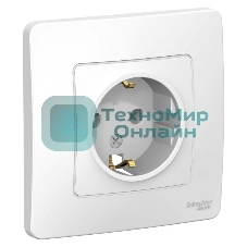 Розетка СП Blanca 16А 250В без шторок с заземл. бел. SchE BLNRS001011