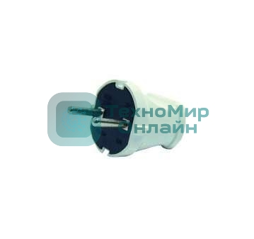 Вилка без заземления Makel белая