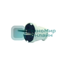 Вилка без заземления Makel белая