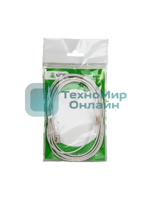 Телефонный шнур Greenconnect удлинитель для аппарата 10.0m GCR-TP6P4C-10.0m, 6P4C (джек 6p4c - jack 6p4c) белый Greenconnect Телефонный шнур удлинитель для аппарата 10.0m GCR-TP6P4C-10.0m, 6P4C (джек 6p4c - jack 6p4c) белый