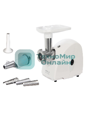 Мясорубка электрическая Аксион М32.04 белый, 1500 Вт, 1.7 кг/мин, защита от перегрузки, насадки - 2