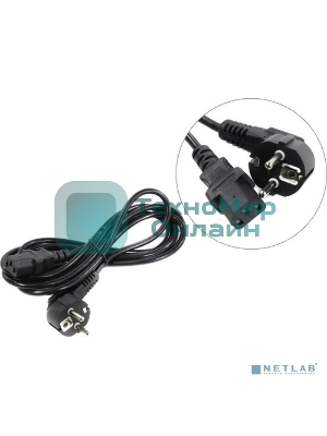 Кабель питания ExeGate Special PC-3S (Евровилка угловая Schuko->С13) 3*0.5, CCA, черный, 3м