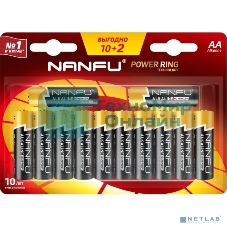 Батарейка щелочная AA Nanfu (10+2шт.)
