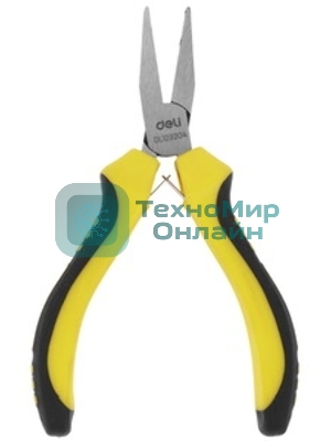 Мини-тонкогубцы Deli DL103204 160мм, двухкомпонентная рукоять