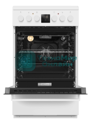 Плита электрическая Maunfeld MEC57CW08TD белый, конфорок 4 шт, духовка 59 л, 50 см x 85 см x 60 см